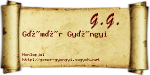Gömör Gyöngyi névjegykártya