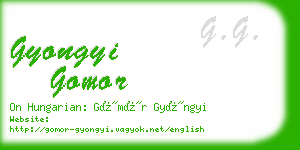 gyongyi gomor business card